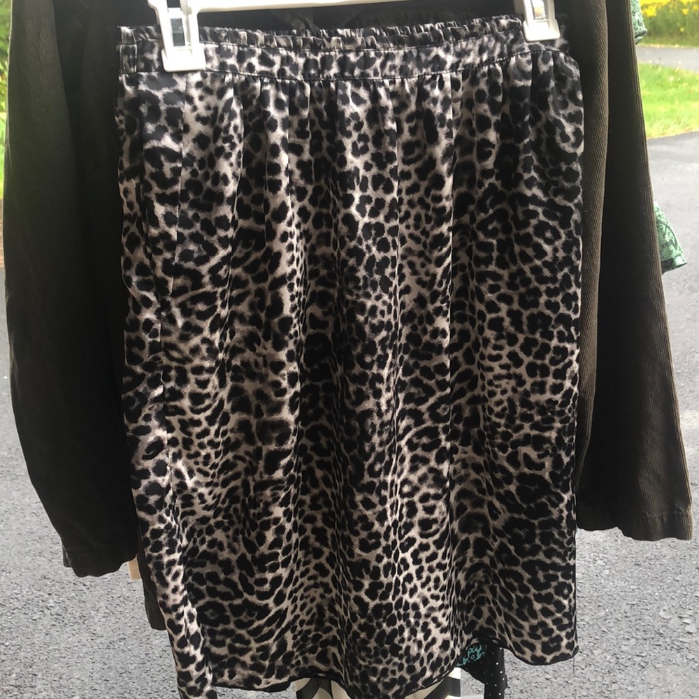 Silky Leopard Skirt Size Small